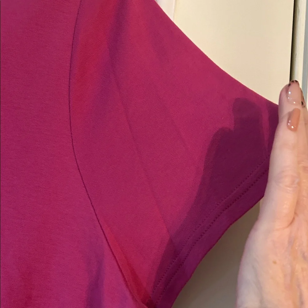 Croft & Barrow Fuchsia Short Sleeve Tee - Picture 3 of 5